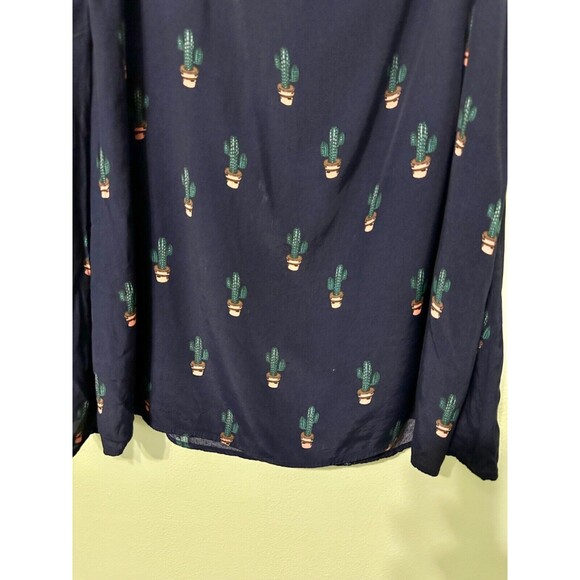 NEW Dress Women's Medium Blue Vacation Hawaii Summer Festival Cactus Short Dress - Picture 10 of 13